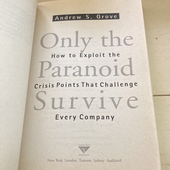 ONLY THE PARANOID SURVIVE BY ANDREW S GROVE - Picture 2 of 3